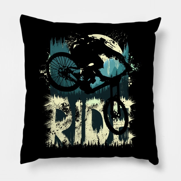 Ride (small and back) Pillow by OneRedFox