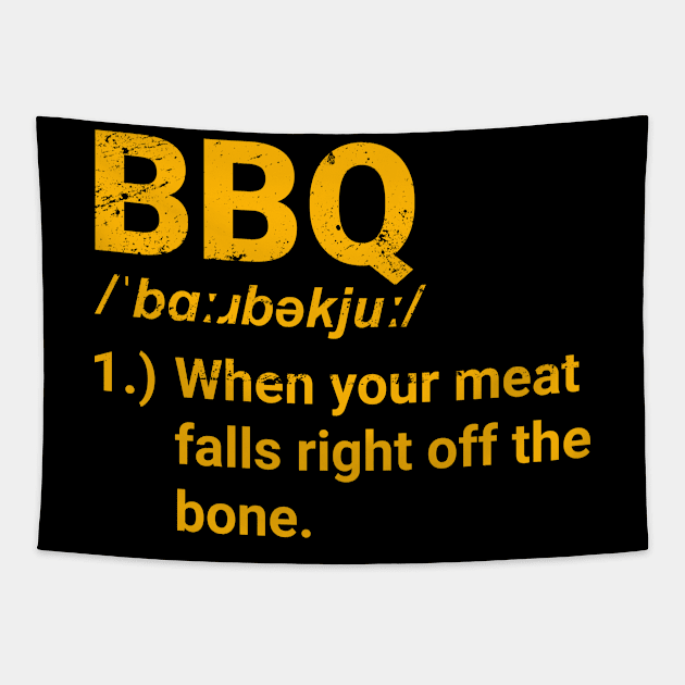 BBQ Definition Gift For Barbecue and Smoker Grilling Master Tapestry by tobzz