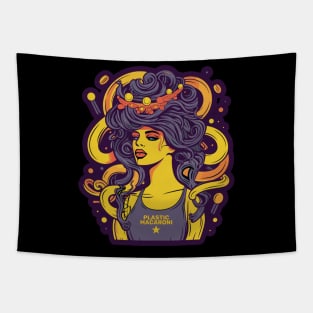 Plastic Macaroni Boho Trippy Hippy Gurl Tapestry