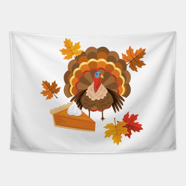 Turkey and Pie! Tapestry by SWON Design