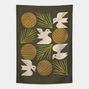 Pine Forest Doves Tapestry