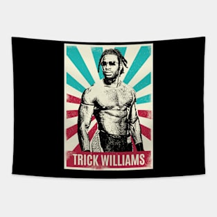 Vintage Retro Trick Williams Wrestling Tapestry