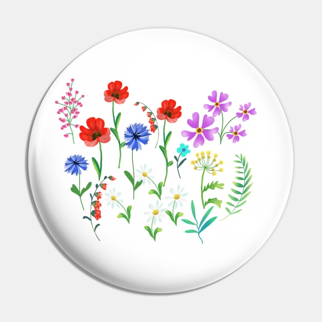 botanical bright flowers on the theme of ecology Pin by sonaart