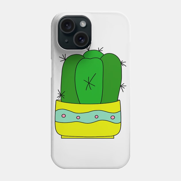 Cute Cactus Design #168: Cactus In Nice Pot Phone Case by DreamCactus