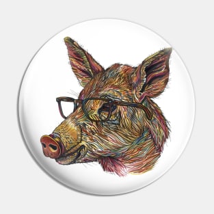 Specs & Spikes: The Brainy Boar Pin