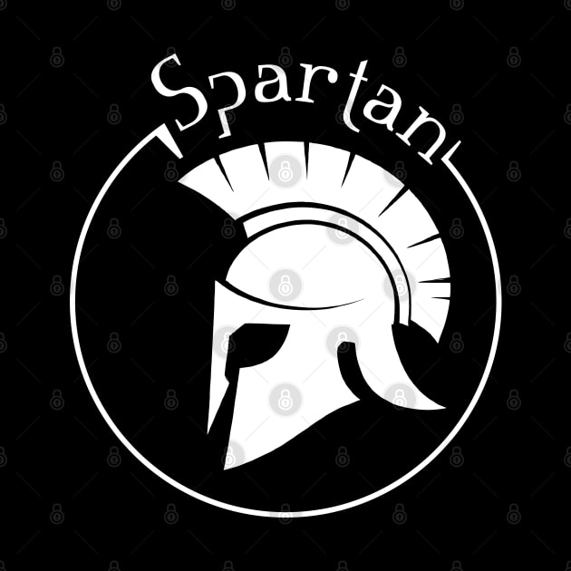 Spartan circle logo white by Aloenalone