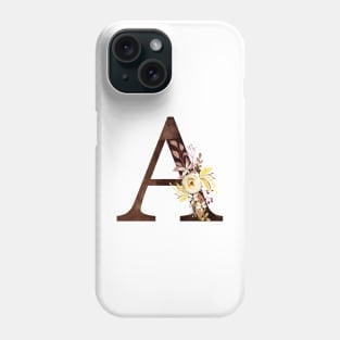 Floral Monogram A Lovely Autumn Foliage Phone Case