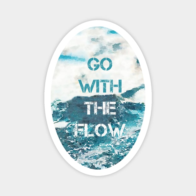 Go With the Flow Magnet by Beth Thompson Art