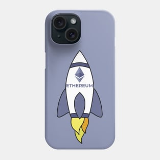 Ethereum To The Moon Rocket Phone Case