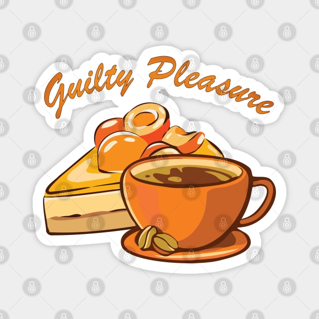 Guilty Pleasure, Coffee and Pie Magnet by Printzeez by Lina