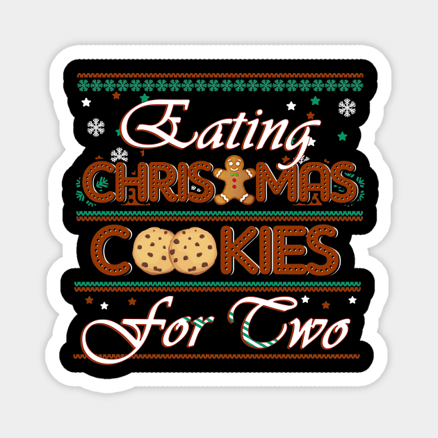 Eating Christmas Cookies for Two Christmas Magnet by martinyualiso