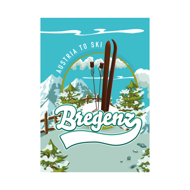 Bregenz Austria Ski logo Poster by nickemporium1
