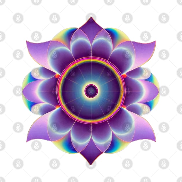 Sacred Geometry Rainbow Flower by EverythingSings.Art