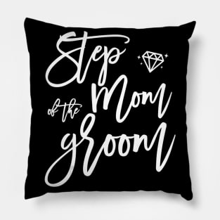 Bridal Party Shirt Step Mom Of The Groom Navy Blue Cute Pillow