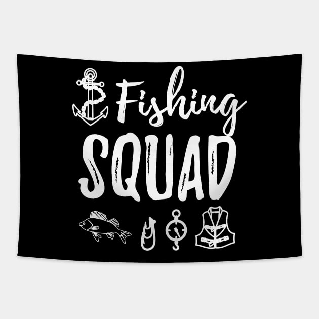 Fishing Squad Tapestry by KC Happy Shop