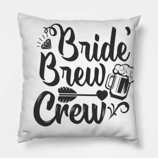 Bride's Brew Crew Pillow