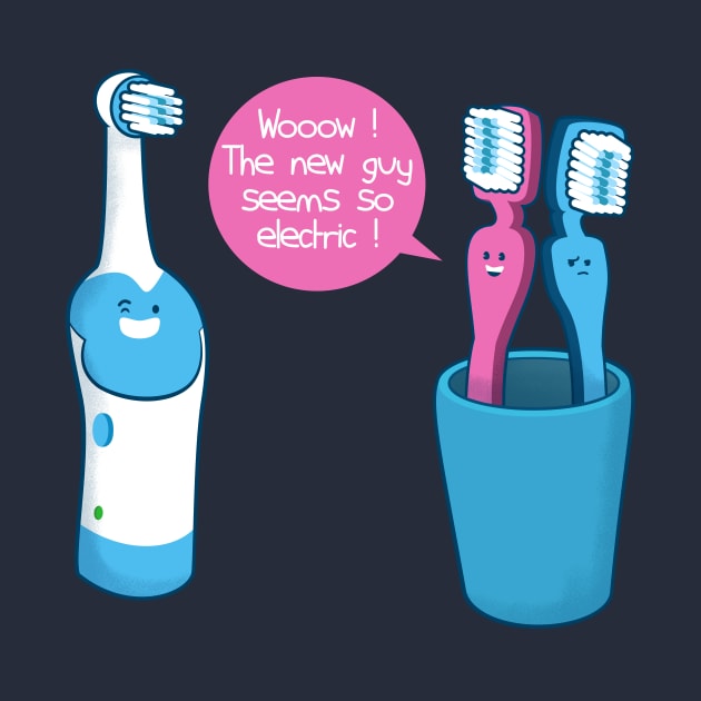 Toothbrush Fall In Electric Love by chillibongostudio