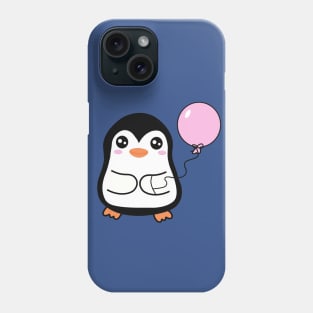 Penguin Holding a Balloon Phone Case