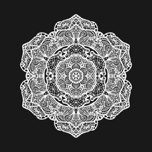 Elegant mandala - White Lace T-Shirt