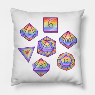 Gay Pride Dice Set Pillow