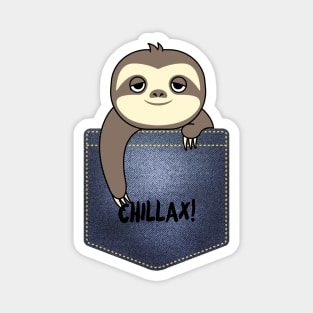 Pocket Chillax Sloth Magnet