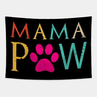 Mama Paw Retro Vintage Pet Lovers Tapestry