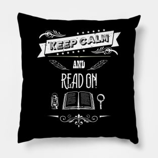 Keep Calm and Read On Vintage RC09 Pillow