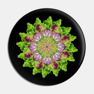 Veggie onion salad mandala Pin