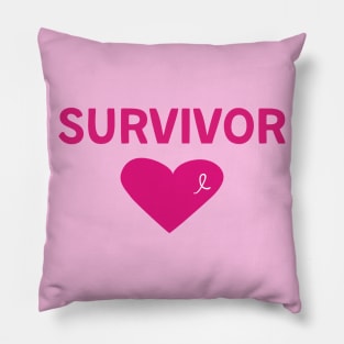 Breast Cancer Survivor Gift Pink Ribbon Awareness Gifts Pillow