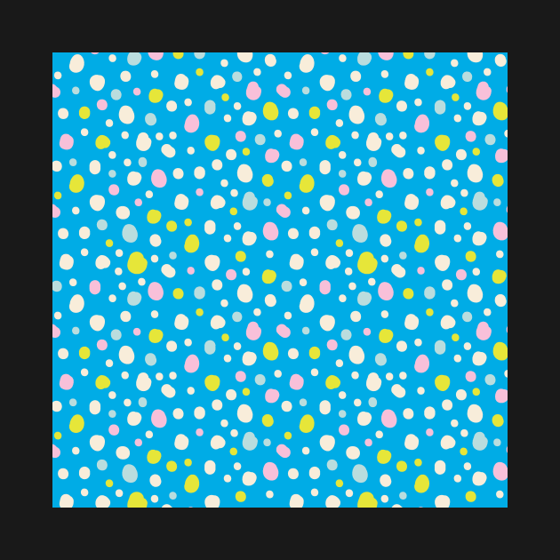 Bright Blue Polka Dots by greenoriginals