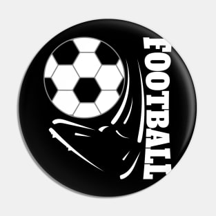 Football Foot - White Pin