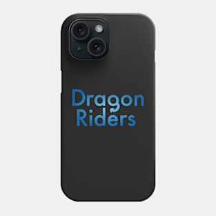 Celestial Outer Space Blue Dragon Riders Text Design Phone Case