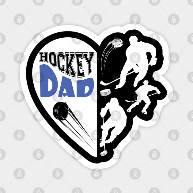 Hockey Dad Womens Love Playing Hockey Gift for hockey dad best hockey player Magnet by BoogieCreates