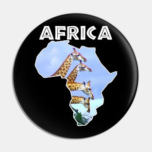 African Wildlife Continent 4 Giraffes Pin