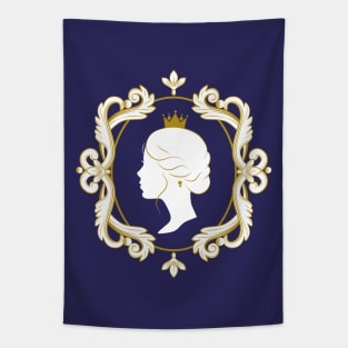 Princess Profile Navy Tapestry