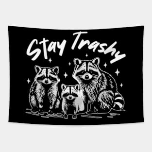 Stay Trashy Possum Raccoon Tapestry