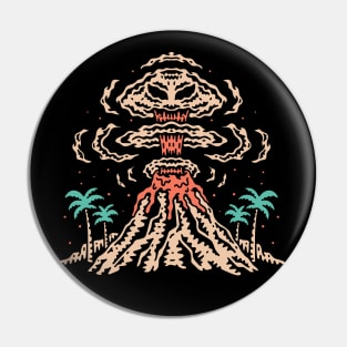 Volcano Skull Explosion Pin