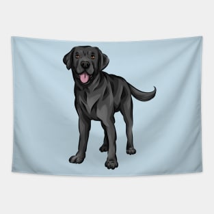 Cute Black Labrador Dog Tapestry