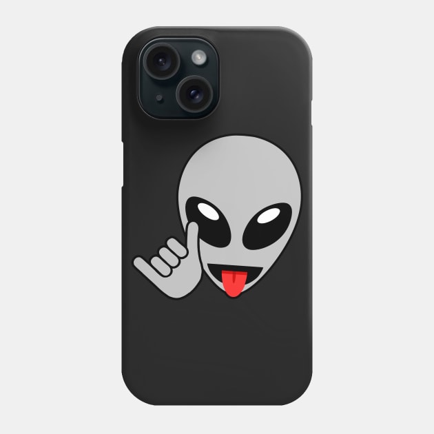 Alien Shaka Hang Loose Phone Case by SpaceAlienTees