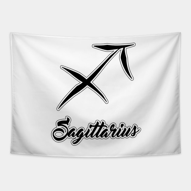 Sagittarius Zodiac Design Tapestry by Pikmi