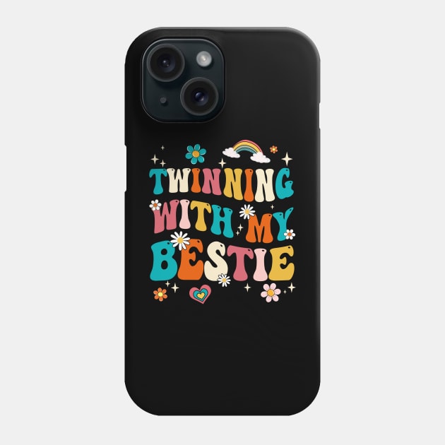 Funny Twin Matching Twins Day Friend Twinning With My Bestie Phone Case by James Green