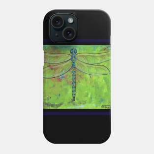 Dragonfly Insect Bug Green Wildlife Nature Animal Creature Beast Being Bugs Dragonflies Fly Flies Wings Winged Phone Case