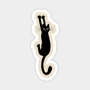 Black Cat Holding Magnet