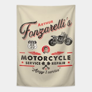 Fonzy Motorcycle Repair & Service Worn Lts Tapestry