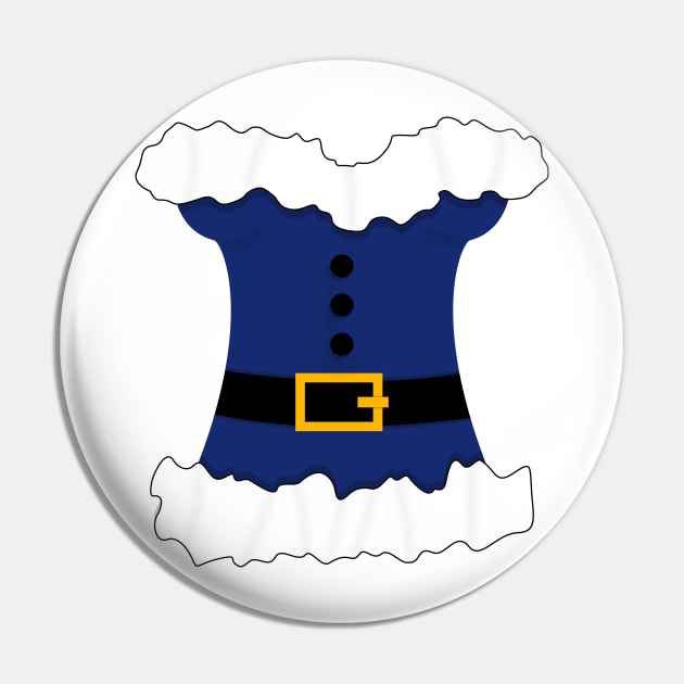 White and Blue Corset Christmas Mrs Claus Pin by Skylane