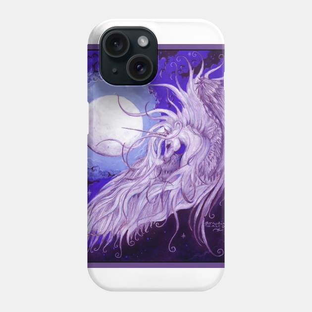 Unicorn and Moon Phone Case by pegacorna