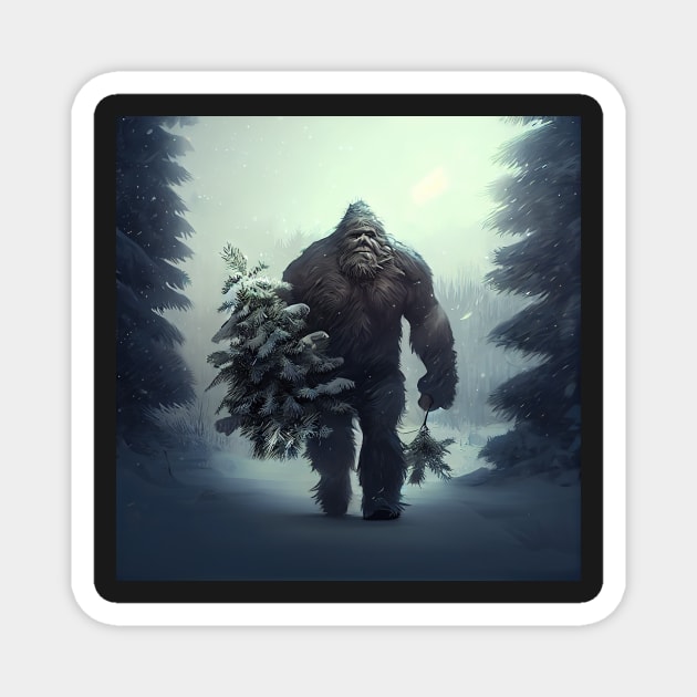 A Bigfoot Christmas! Magnet by CosmicScare10