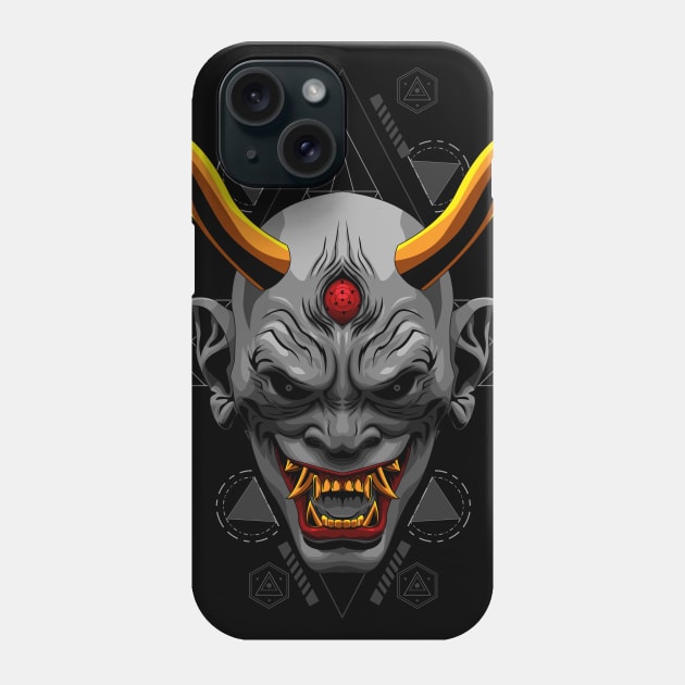 hanya oni mask Phone Case by SHINIGAMII