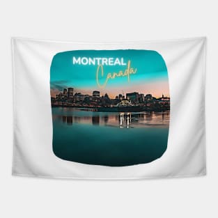 Montreal Canada Skyline Painting Tapestry