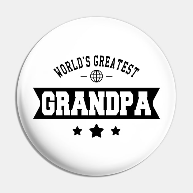 Grandpa - World's Greatest Grandpa Pin by KC Happy Shop